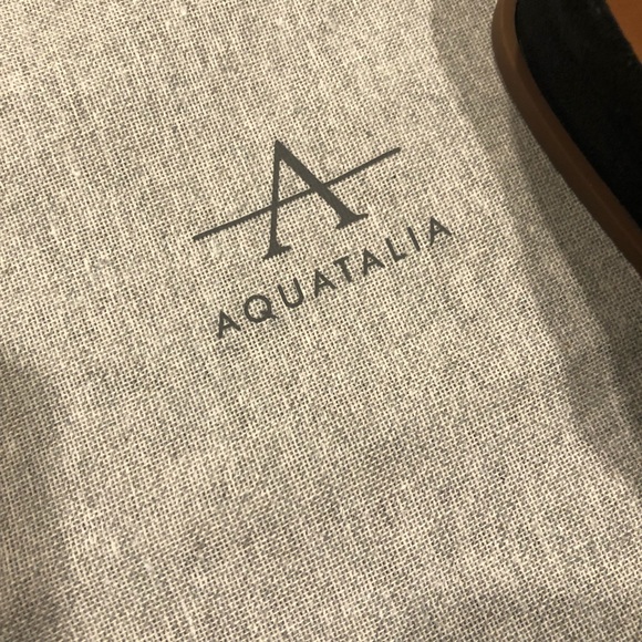 Aquatalia black suede slides size 6 - Picture 3 of 6